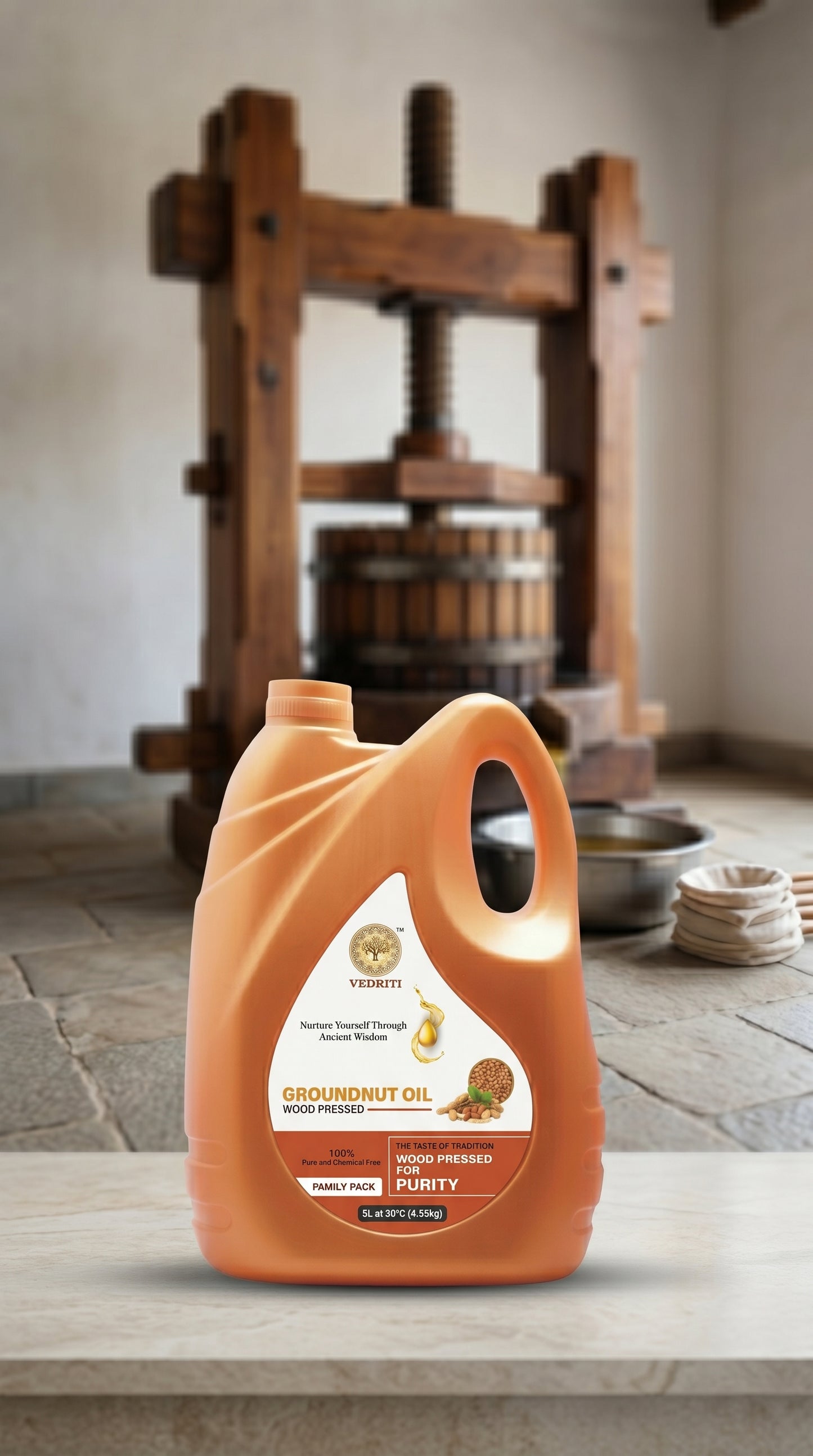 Vedriti Wood-Pressed Groundnut Oil