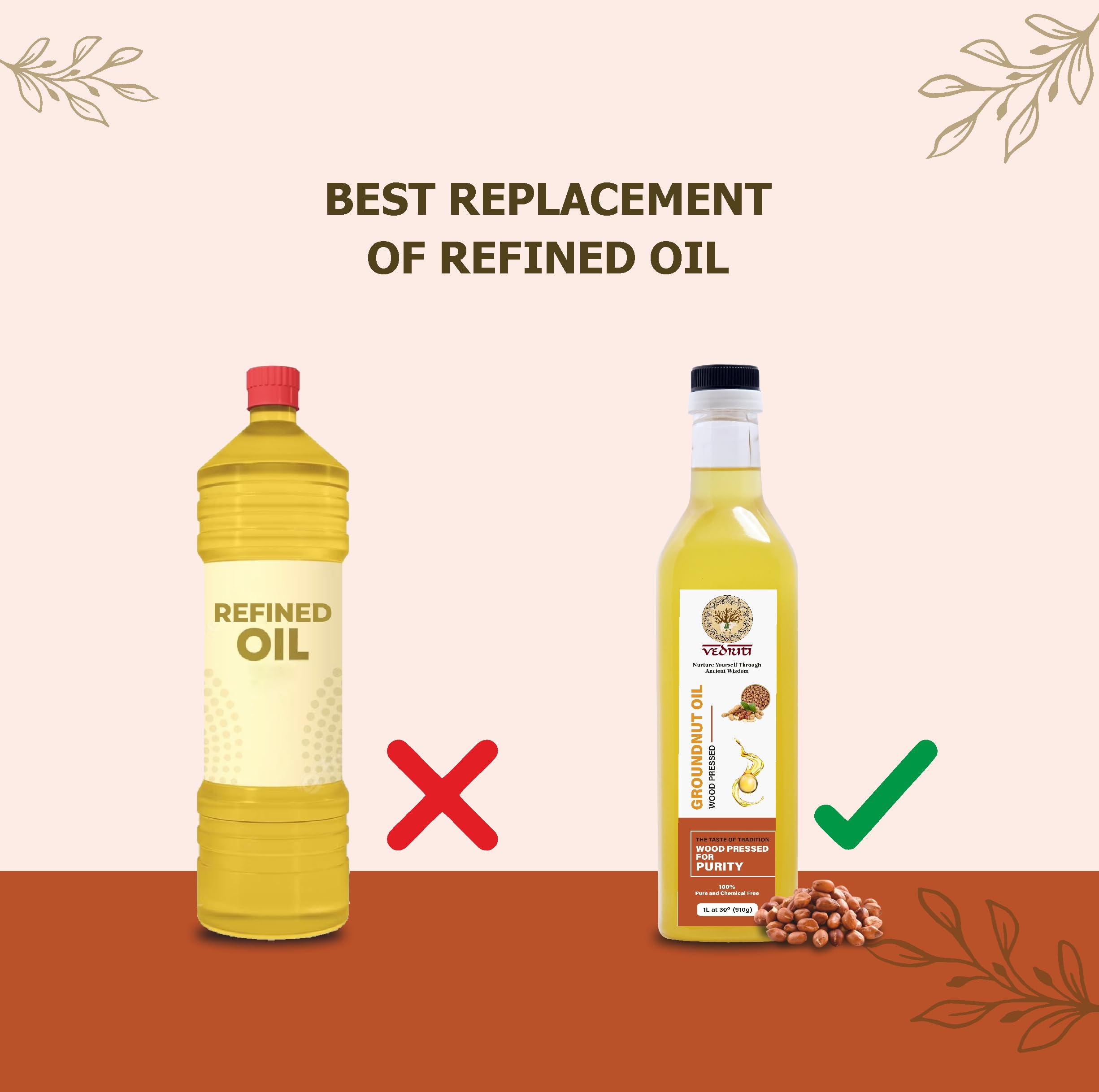 Wood Pressed Groundnut Oil