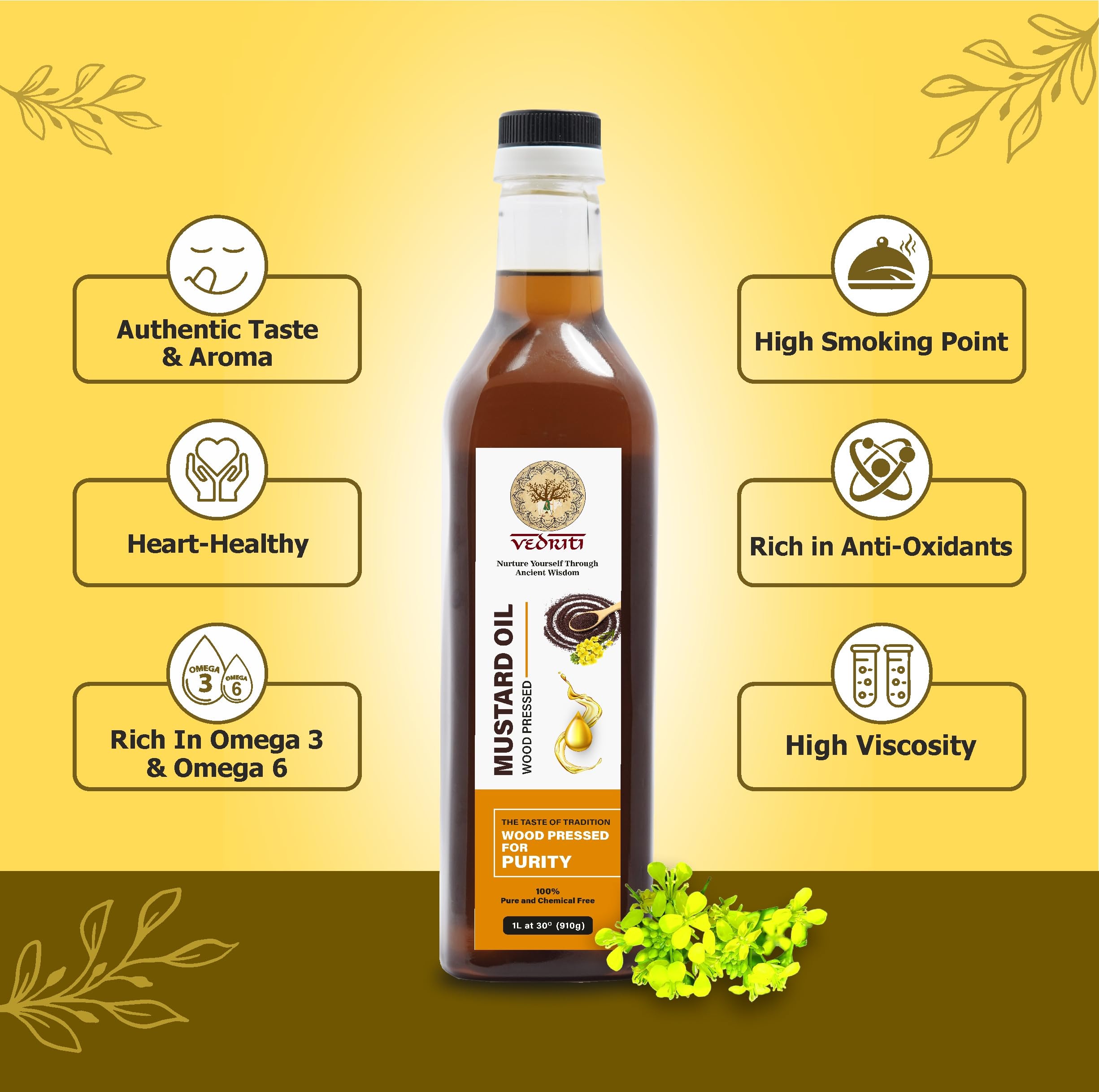 Wood Pressed Black Mustard Oil