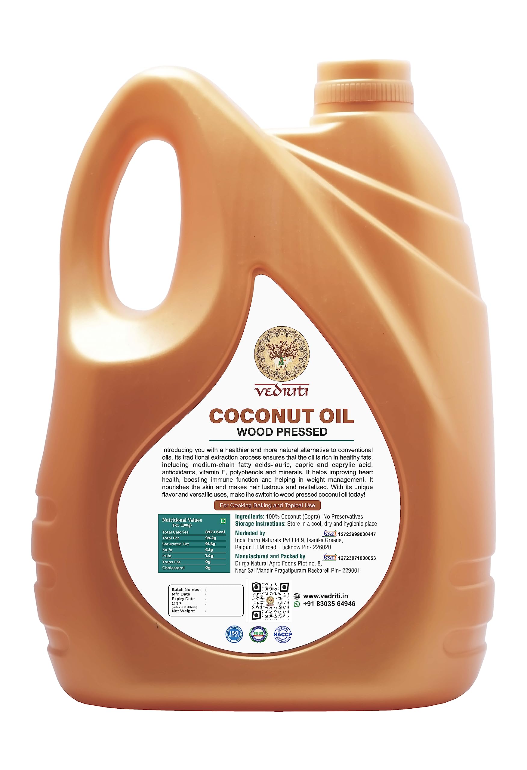Wood Pressed Coconut Oil