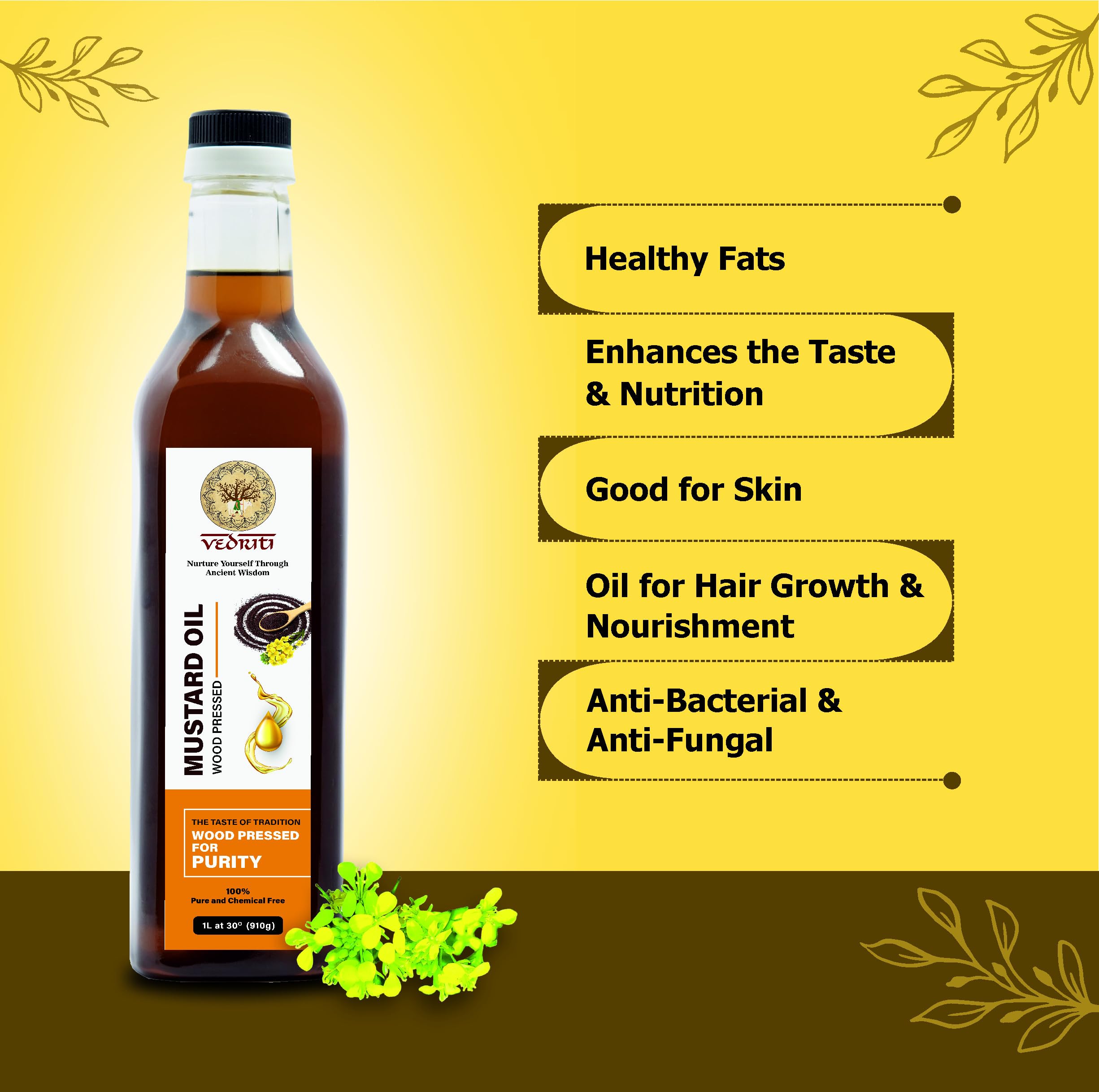 Wood Pressed Black Mustard Oil