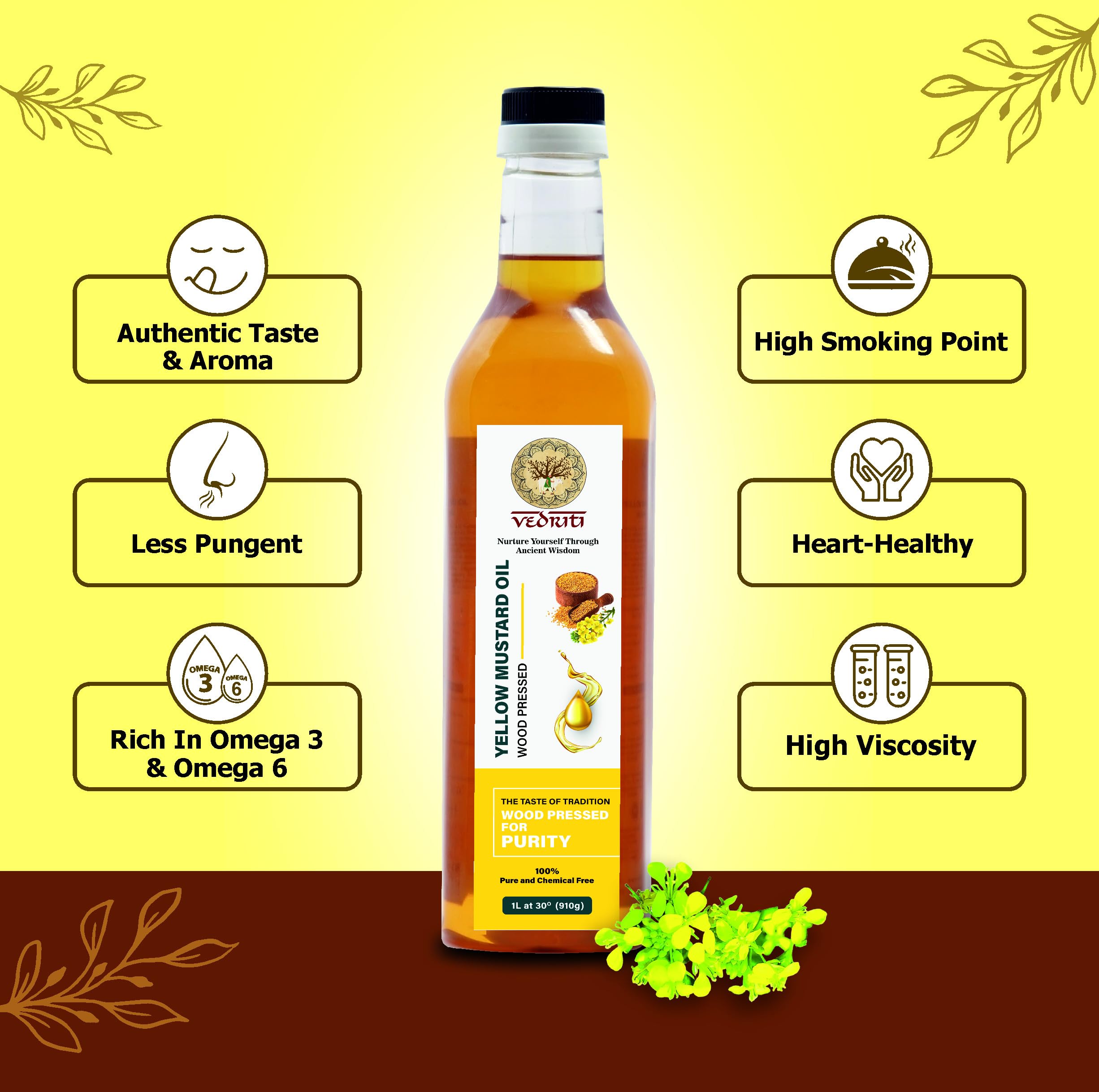 Wood Pressed Yellow Mustard Oil