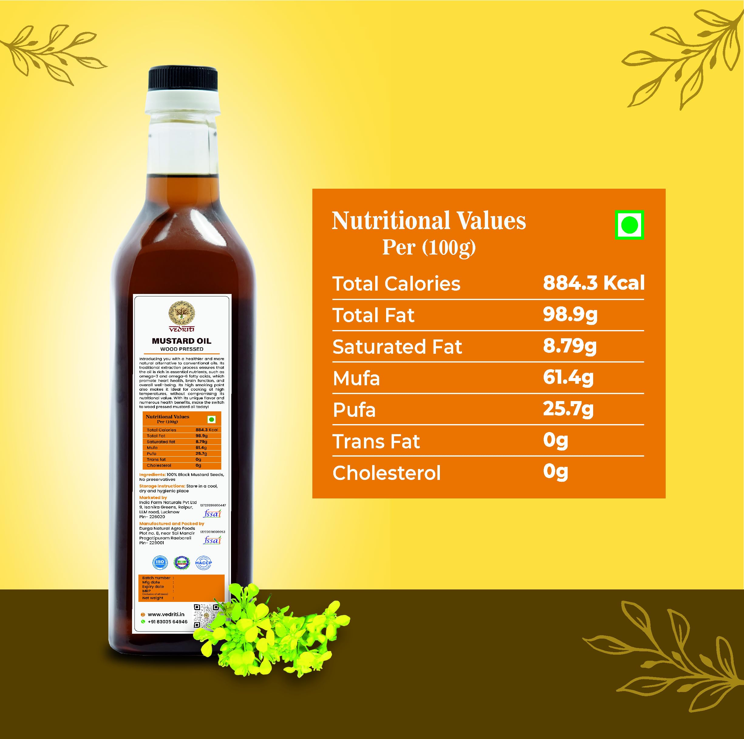Wood Pressed Black Mustard Oil