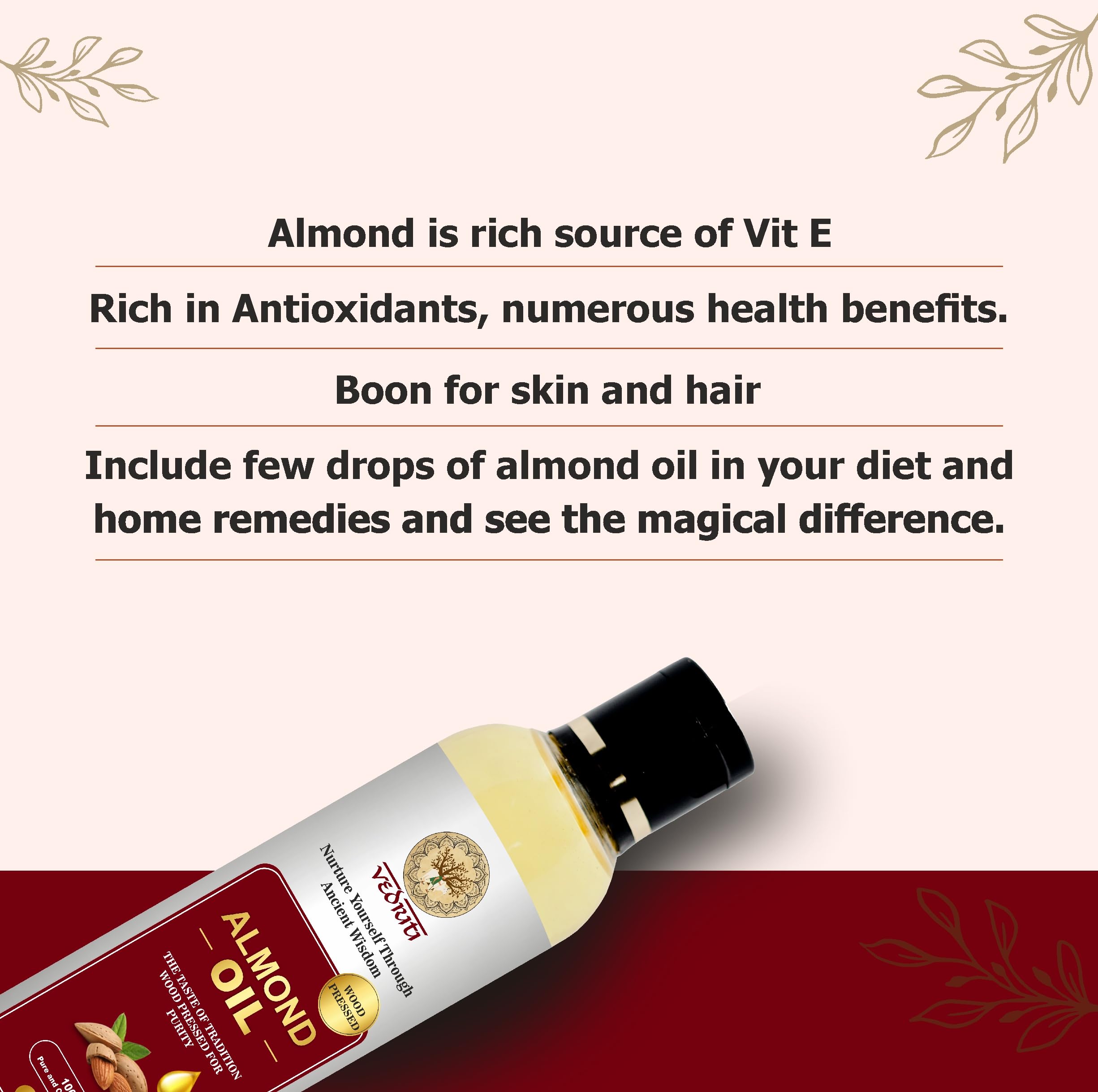 Cold-pressed almond oil