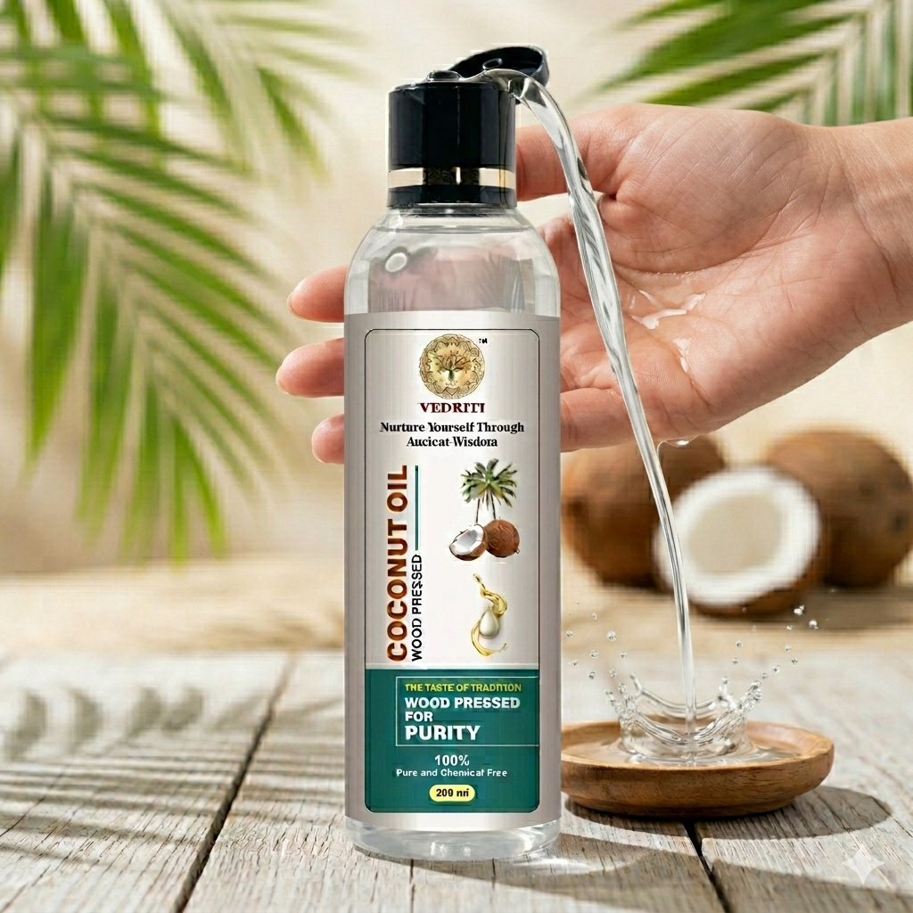 Pure Wood-Pressed Coconut Oil Inspired by Coastal Tradition(200ml)