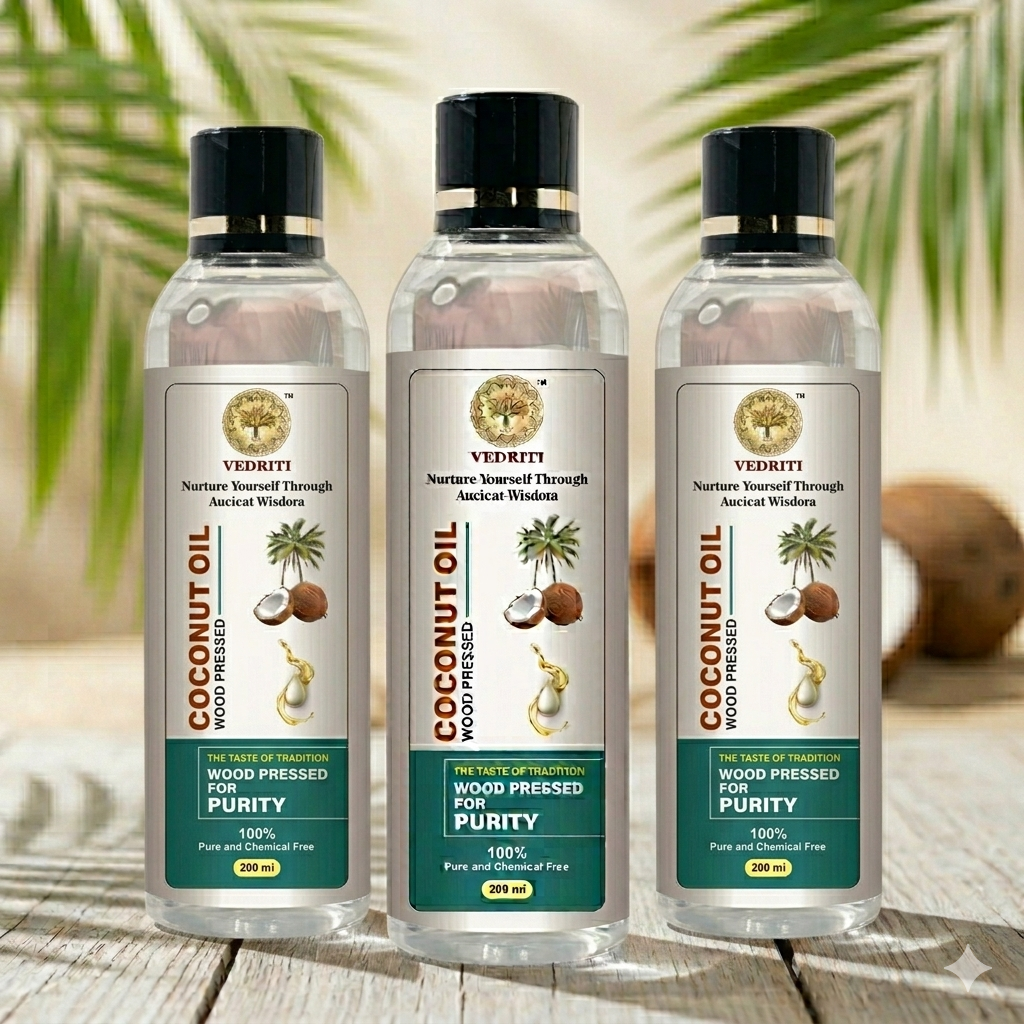 Pure Wood-Pressed Coconut Oil Inspired by Coastal Tradition(200ml)