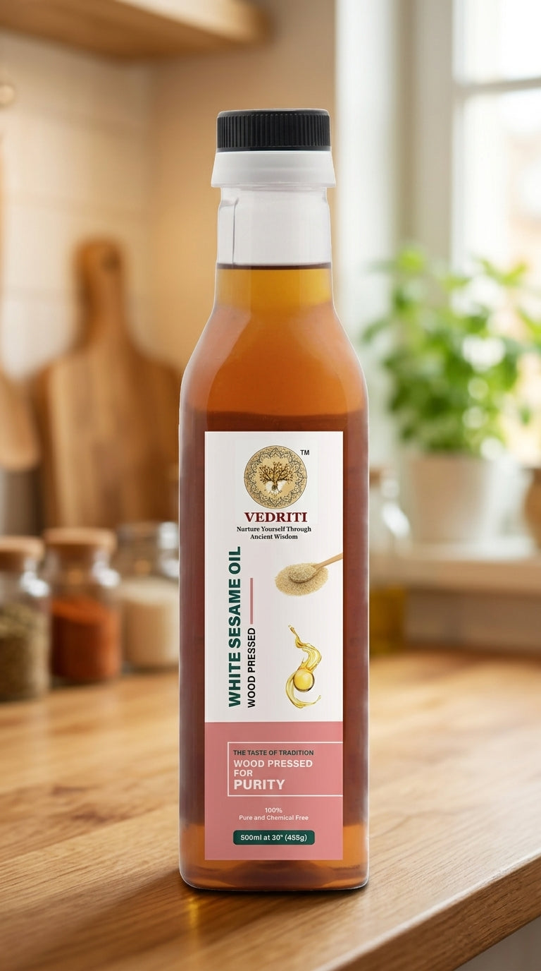 Vedriti Wood-Pressed White Sesame Oil – Classic Edition