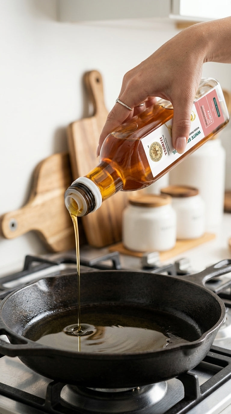 Vedriti Wood-Pressed White Sesame Oil – Classic Edition