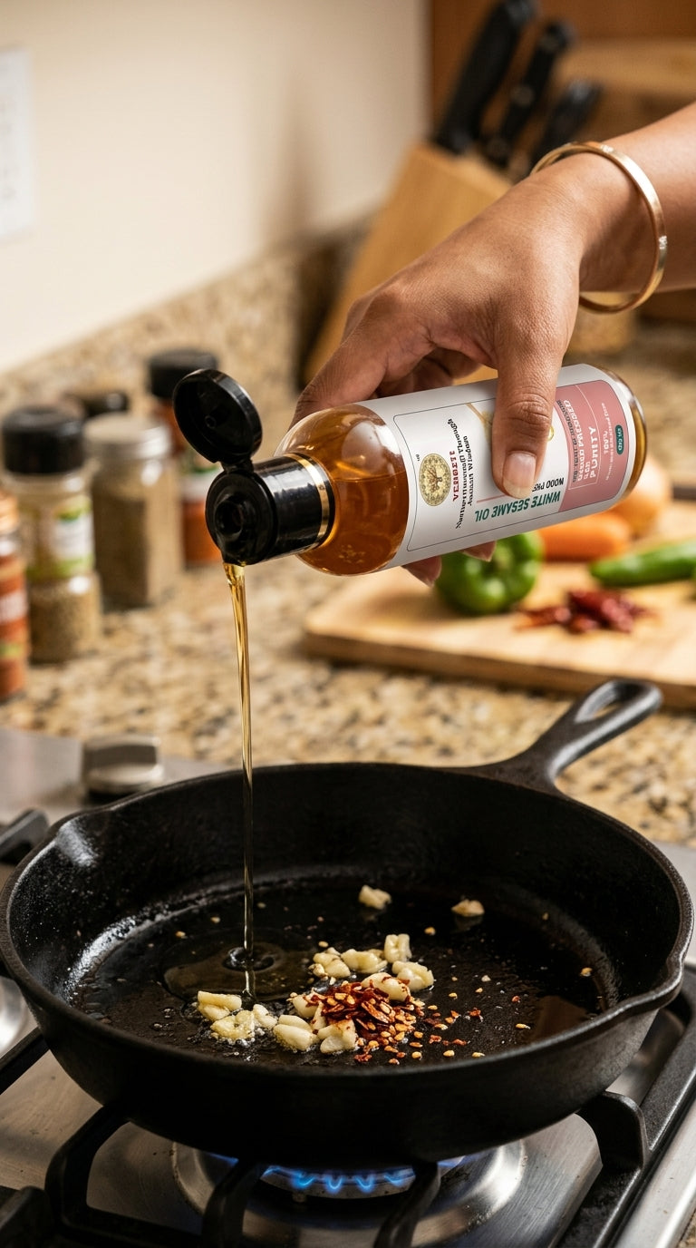 Vedriti Wood-Pressed White Sesame Oil – Classic Edition