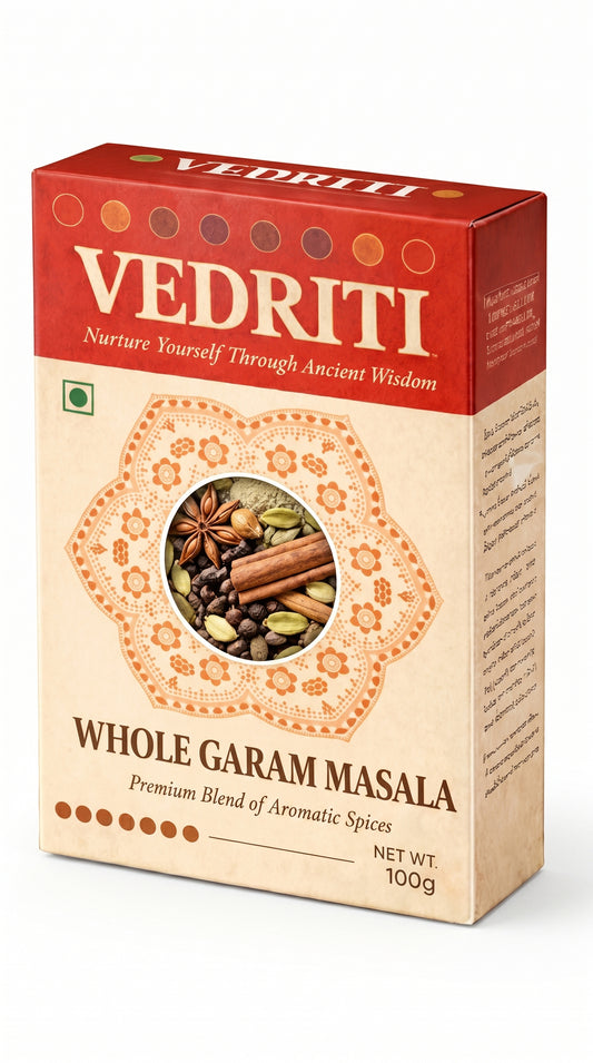 Traditional Whole Garam Masala Being Tempered in a Cast-Iron Skillet