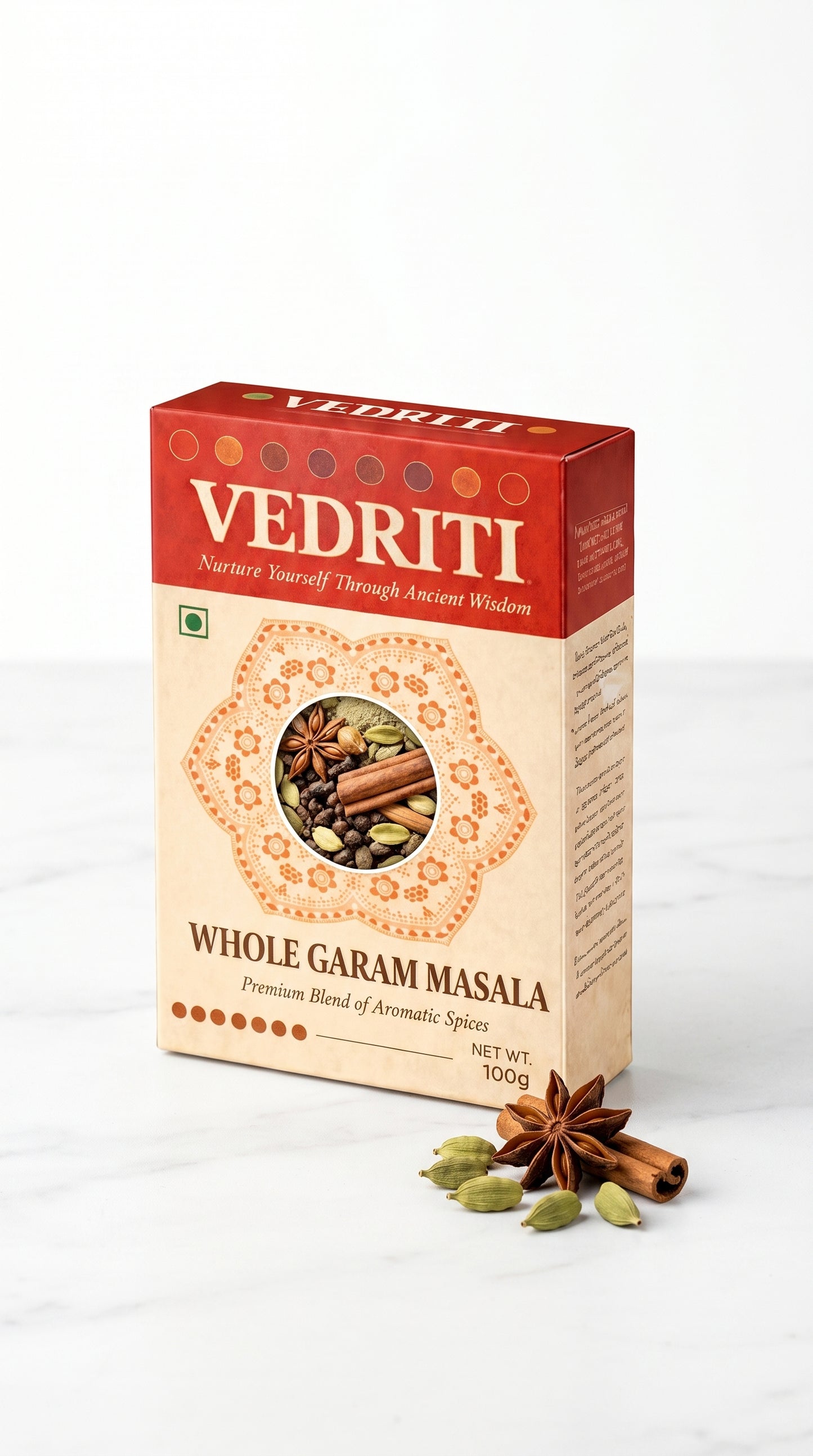 Traditional Whole Garam Masala Being Tempered in a Cast-Iron Skillet