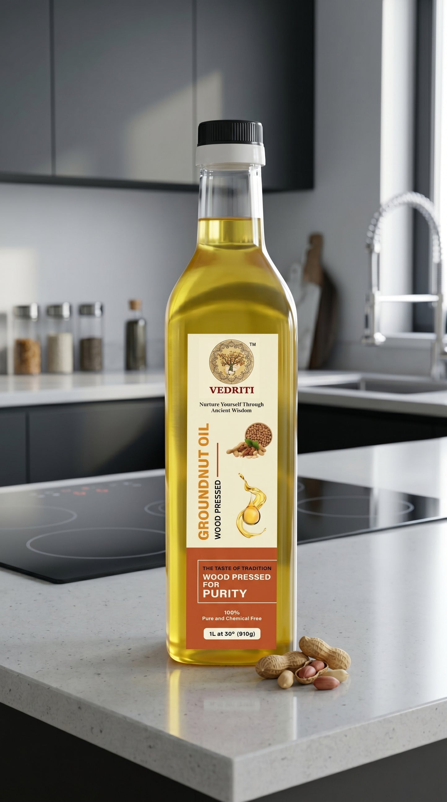 Vedriti Wood-Pressed Groundnut Oil