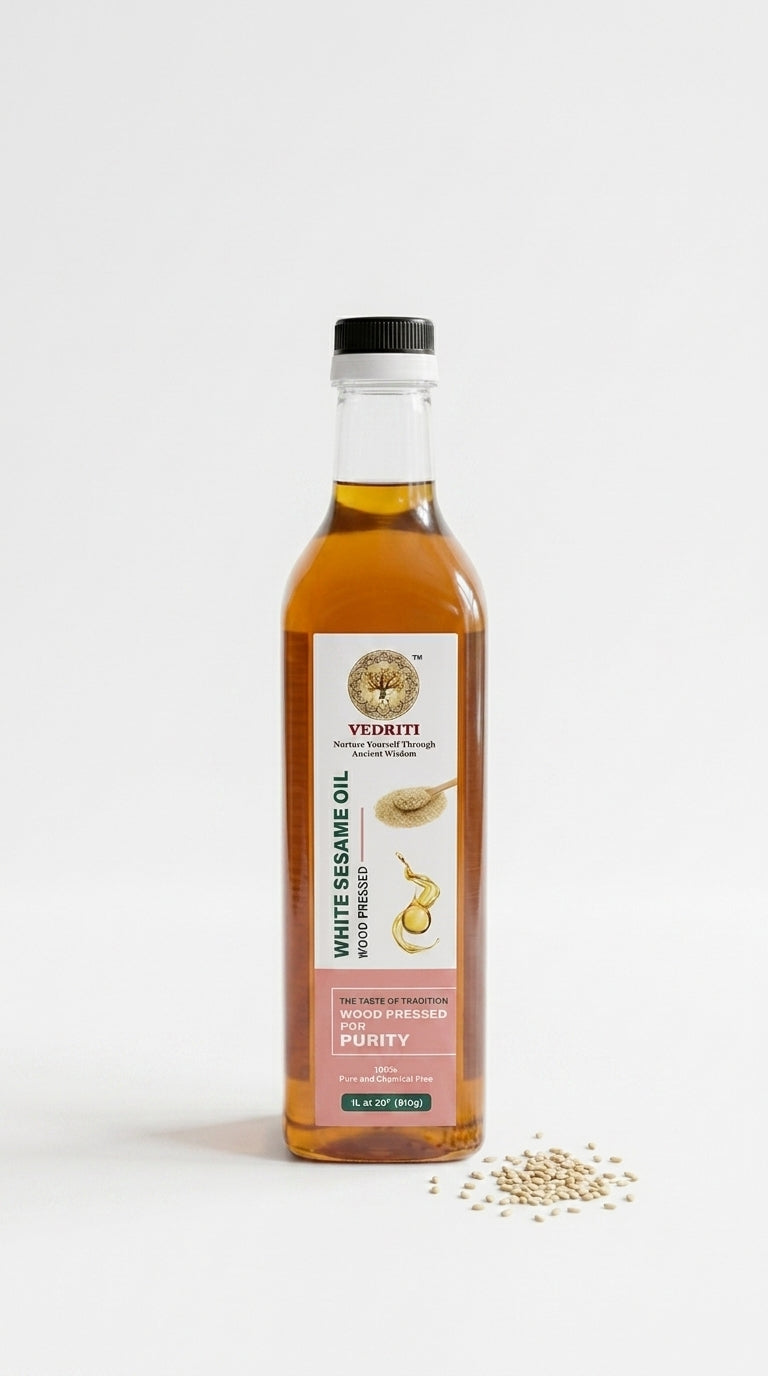 Vedriti Wood-Pressed White Sesame Oil – Classic Edition