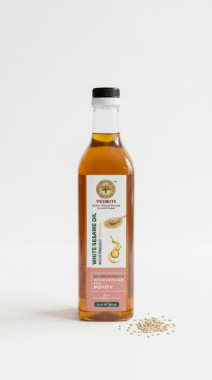 Vedriti Wood-Pressed White Sesame Oil – Classic Edition