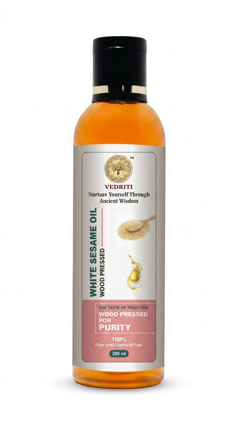 Vedriti Wood-Pressed White Sesame Oil – Classic Edition