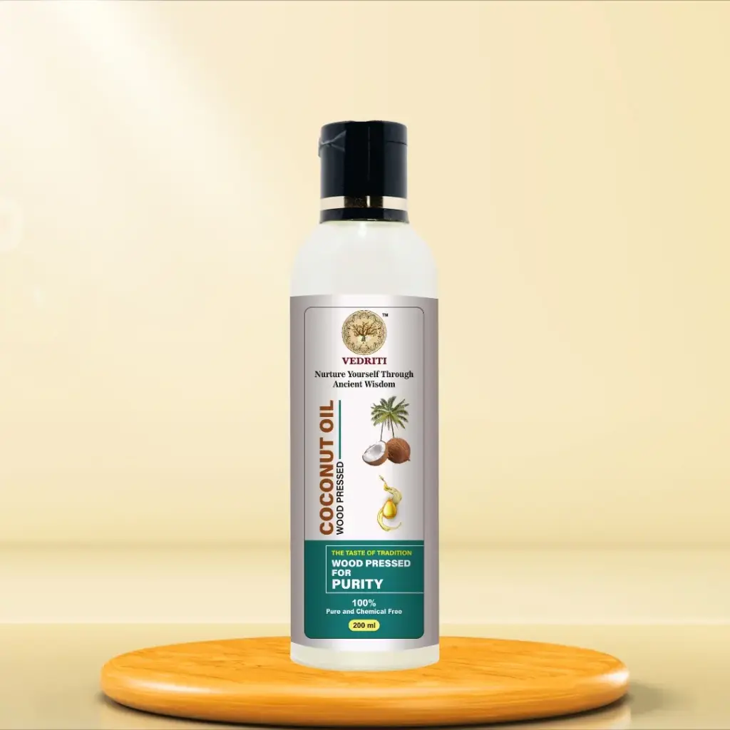 Vedriti Wood Pressed Coconut oil | Cold Pressed | Kolhu/Kacchi Ghani | Chemical Free 